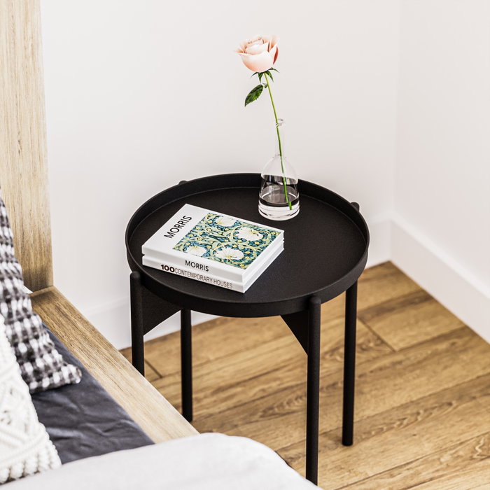 Hanah Home Shb-002-A Mesa de centro de metal negra